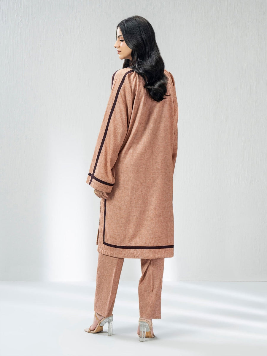 2 Piece Yarn Dyed Suit (Pret) - Pehnaawaa