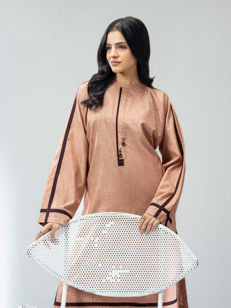 2 Piece Yarn Dyed Suit (Pret) - Pehnaawaa