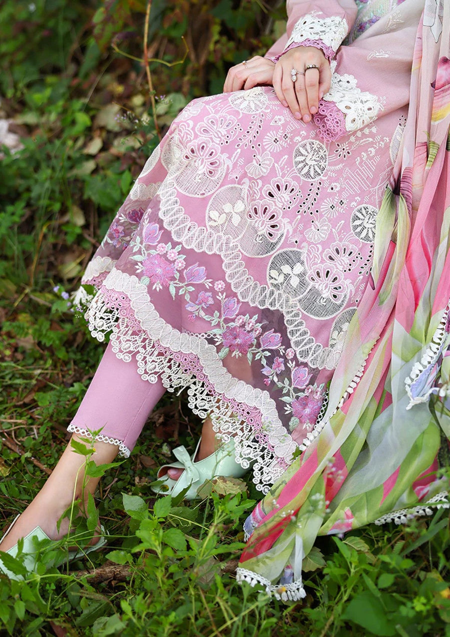 Petal Pull Ombre Chikankari Lawn Suit with Digital Printed Chiffon Dupatta - Pehnaawaa
