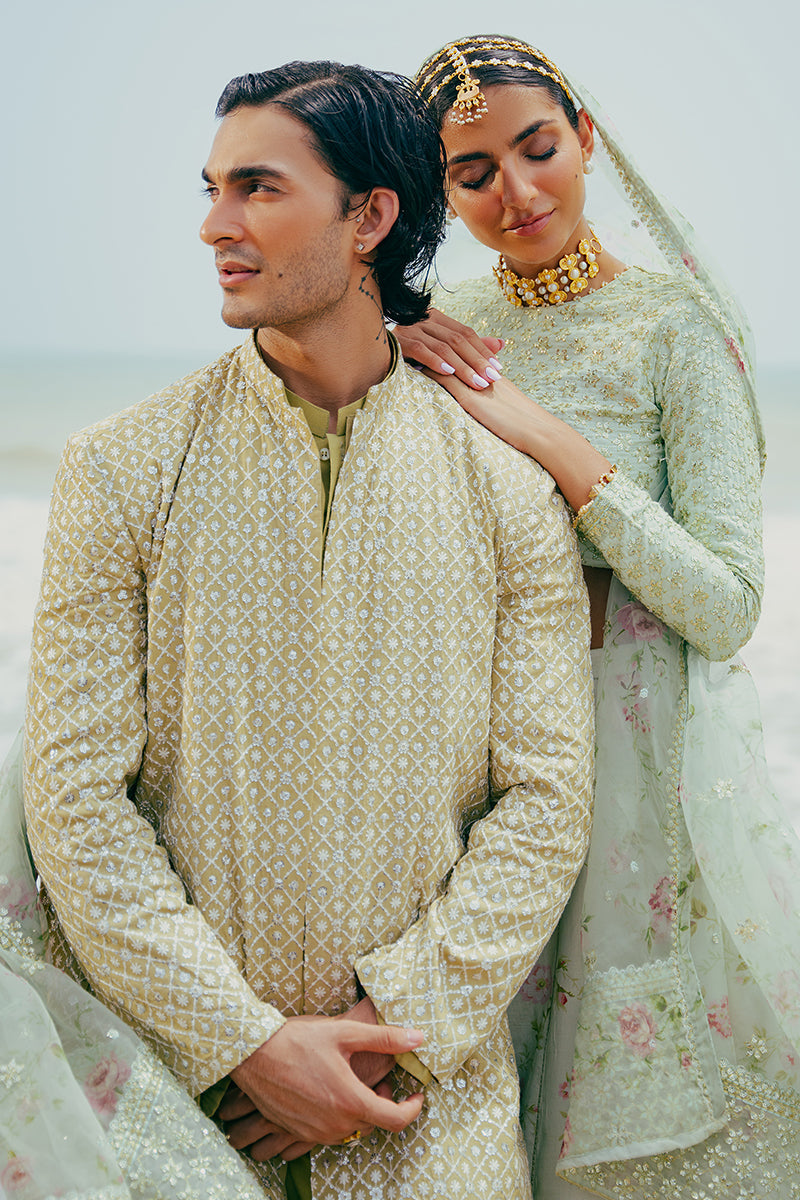 TRANQUIL HAZE-3PC SILK EMBROIDERED PRET - Pehnaawaa