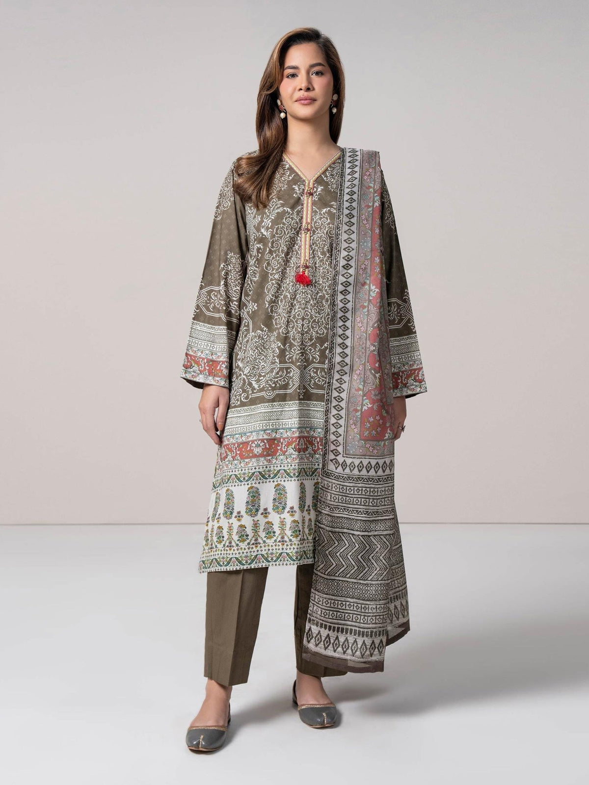 3 Piece Cotton Suit (Pret)