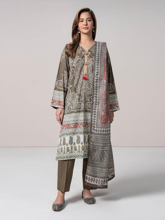 3 Piece Cotton Suit (Pret) - Pehnaawaa