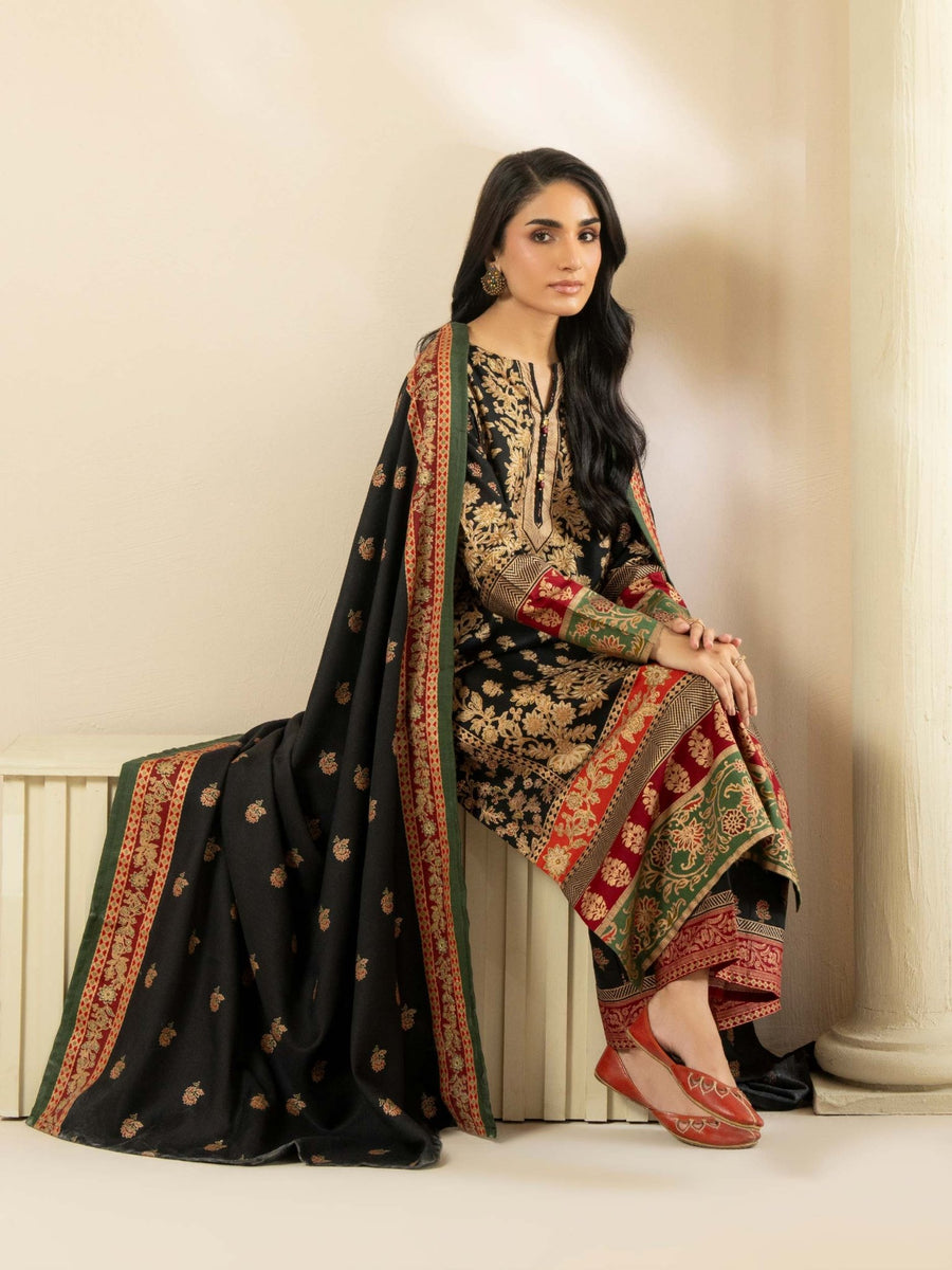 3 Piece Khaddar Suit - Prined (Pret) - Pehnaawaa