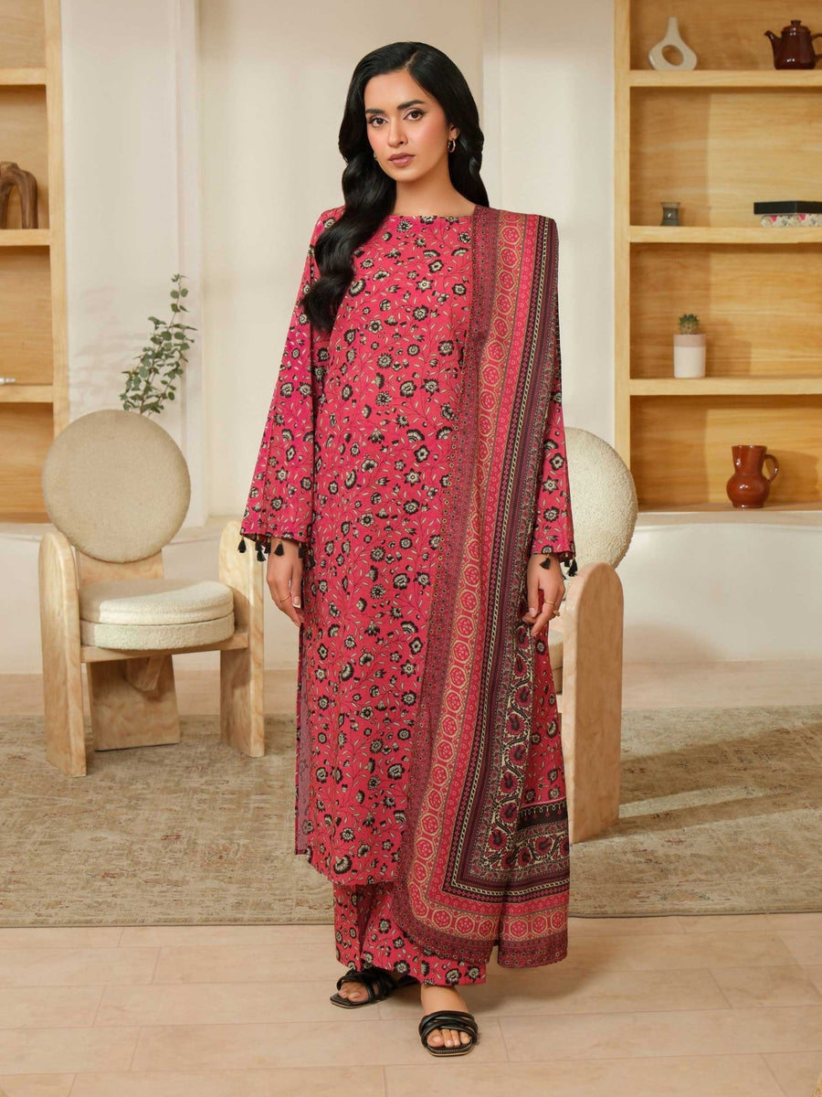 3 Piece Khaddar Suit - Printed (Unstitched) - Pehnaawaa