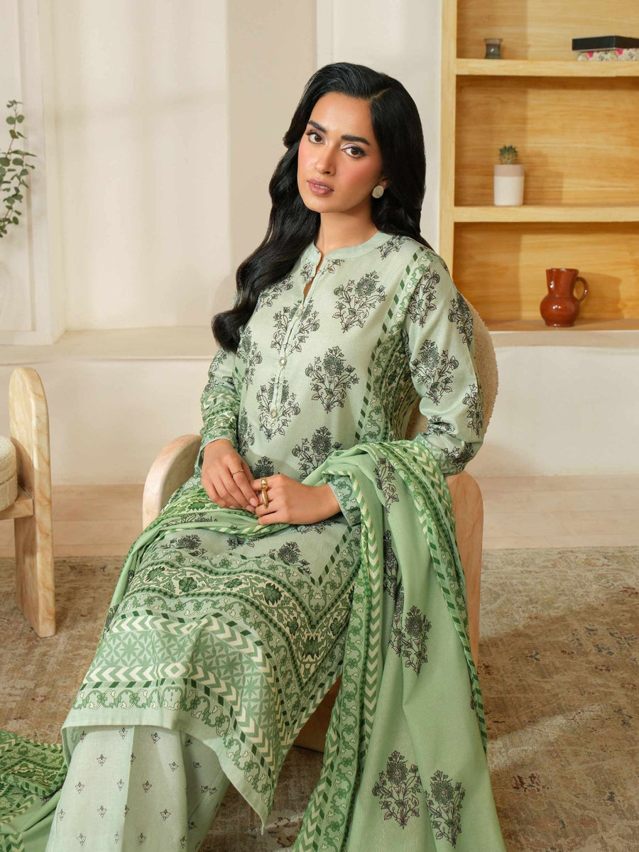 3 Piece Khaddar Suit - Printed (Unstitched) - Pehnaawaa