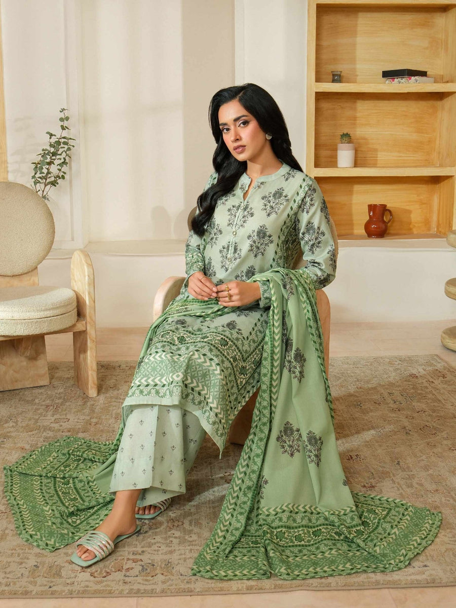 3 Piece Khaddar Suit - Printed (Unstitched) - Pehnaawaa