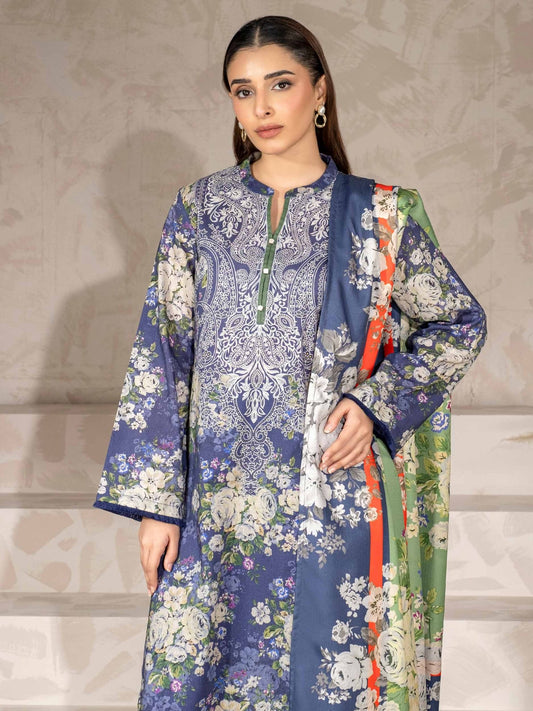 3 Piece Khaddar Suit - Printed (Unstitched) - Pehnaawaa