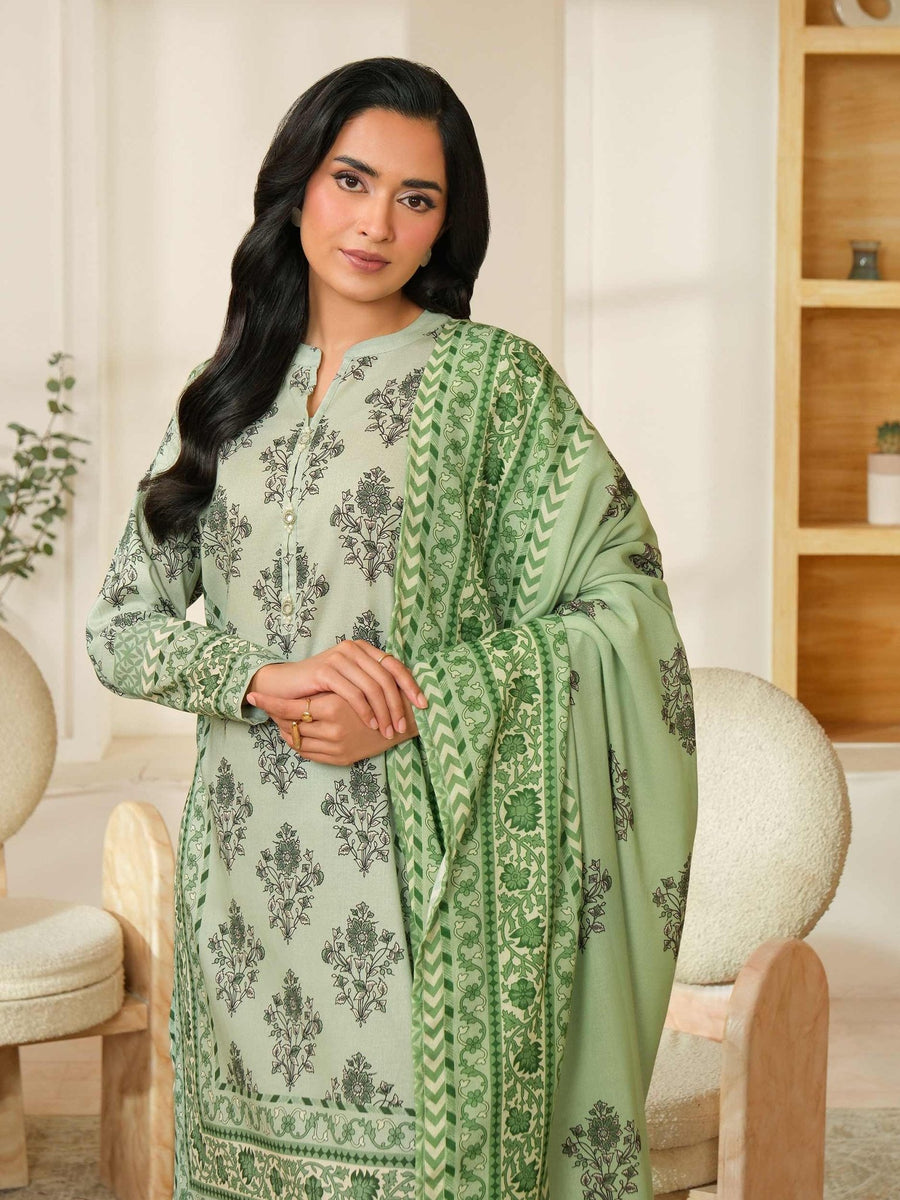 3 Piece Khaddar Suit - Printed (Unstitched) - Pehnaawaa