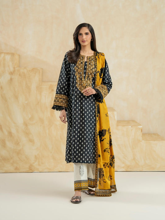 3 Piece Lawn Suit - Embroidered (Pret) - Pehnaawaa