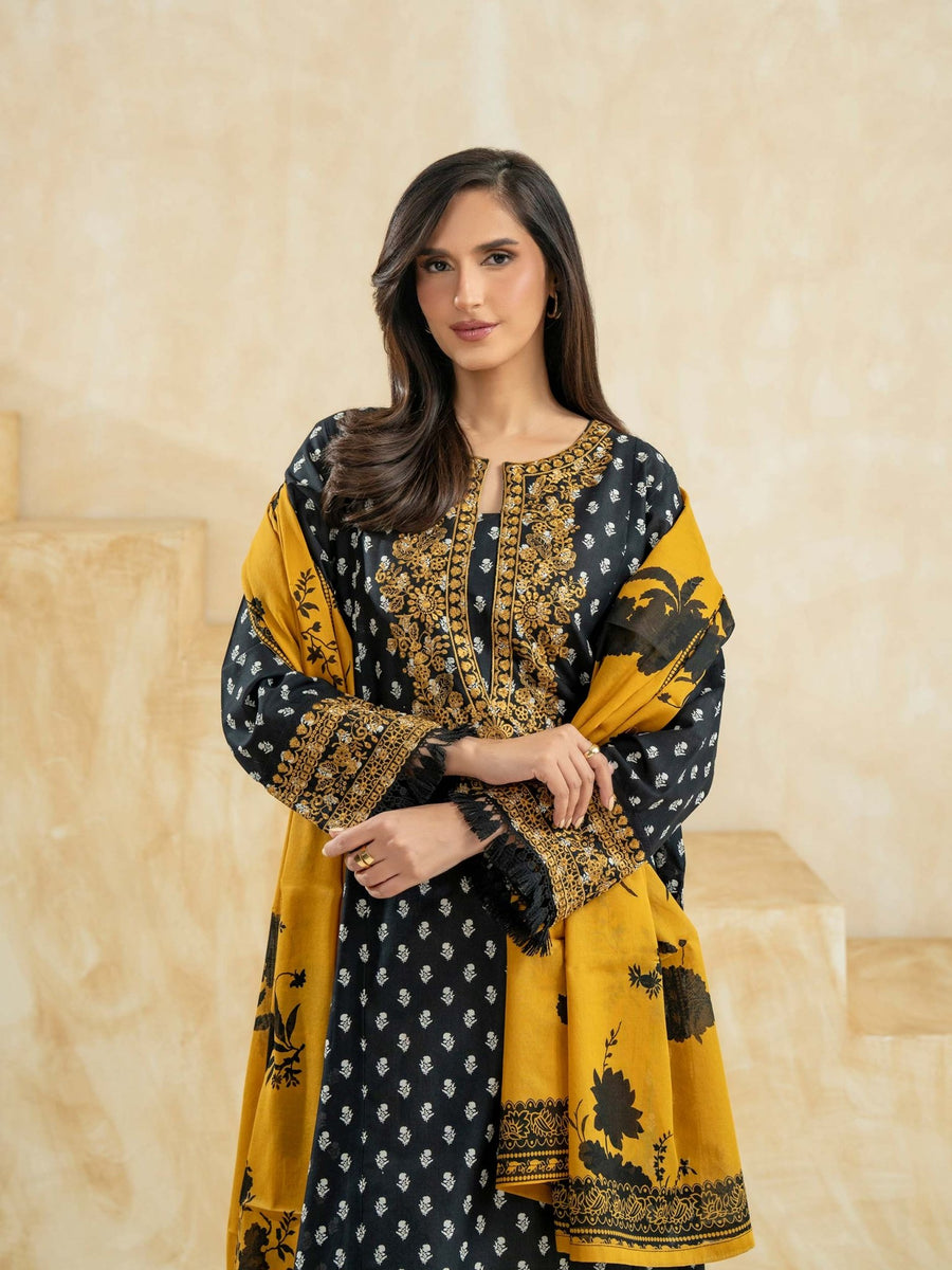 3 Piece Lawn Suit - Embroidered (Pret) - Pehnaawaa