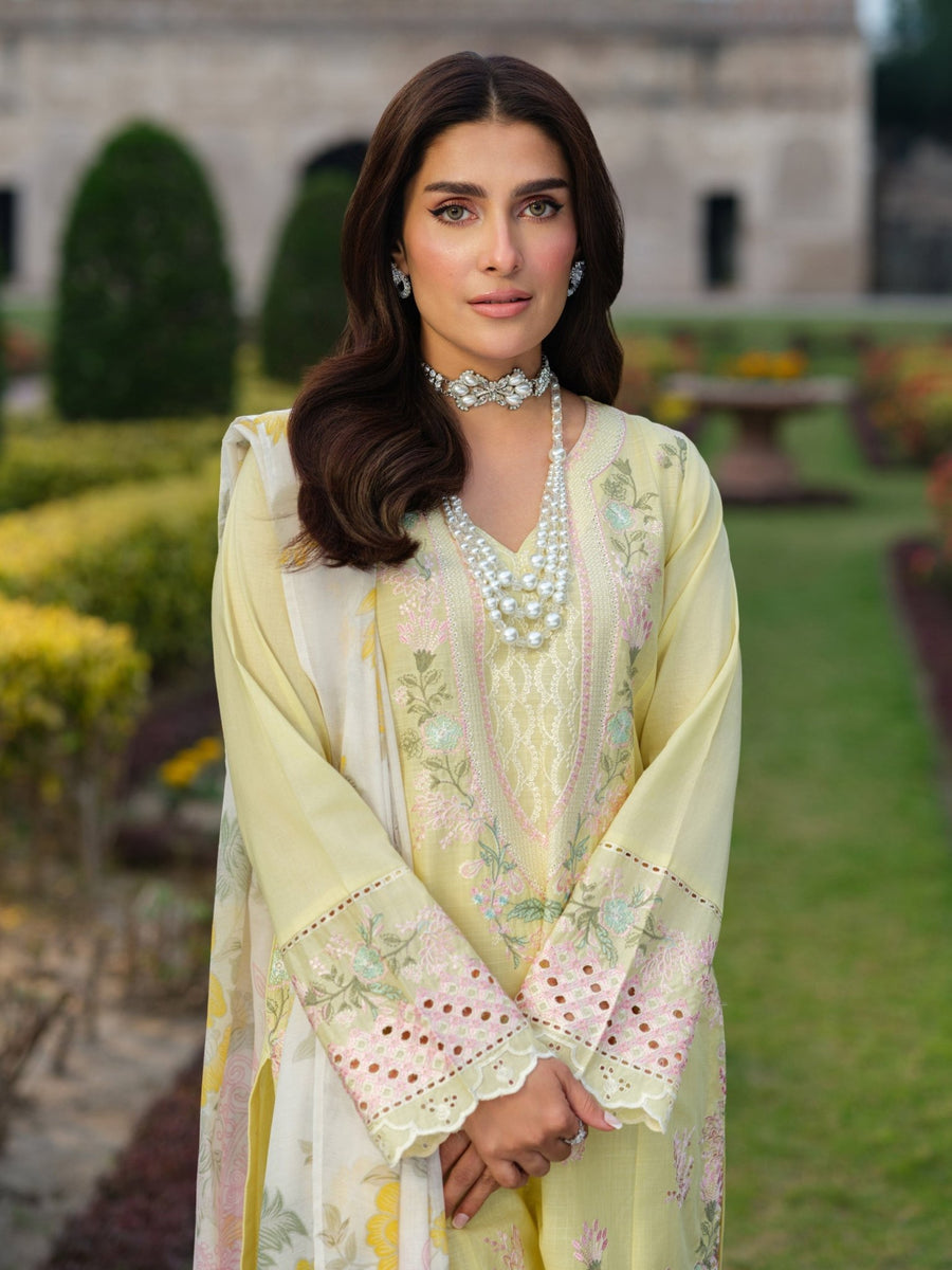 3 Piece Lawn Suit - Embroidered (Pret) - Pehnaawaa