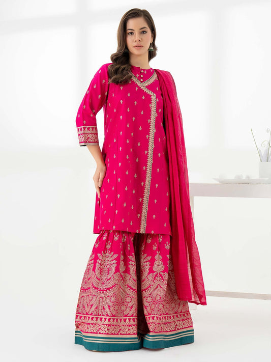 3 Piece Lawn Suit - Embroidered (Pret) - Pehnaawaa