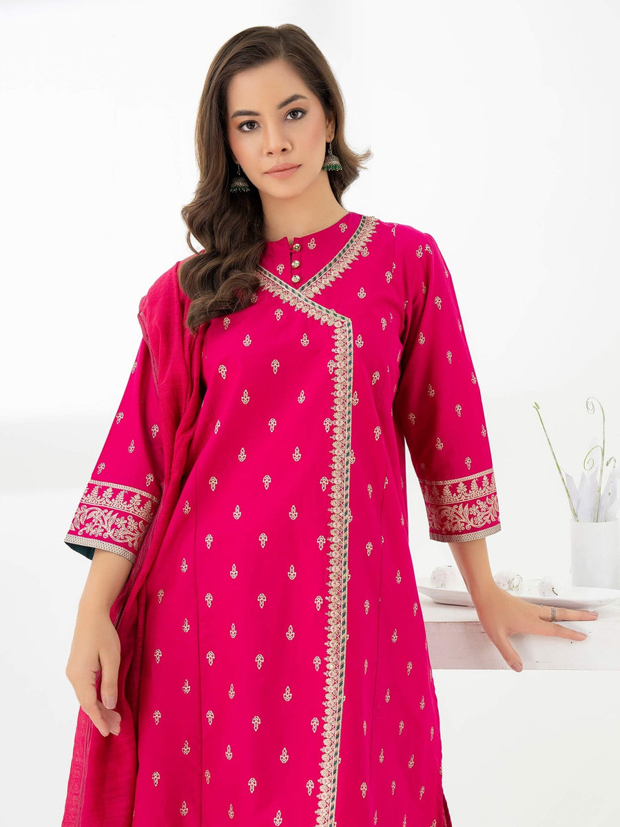 3 Piece Lawn Suit - Embroidered (Pret) - Pehnaawaa