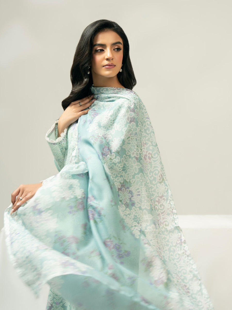 3 Piece Lawn Suit - Paste Print (Pret) - Pehnaawaa
