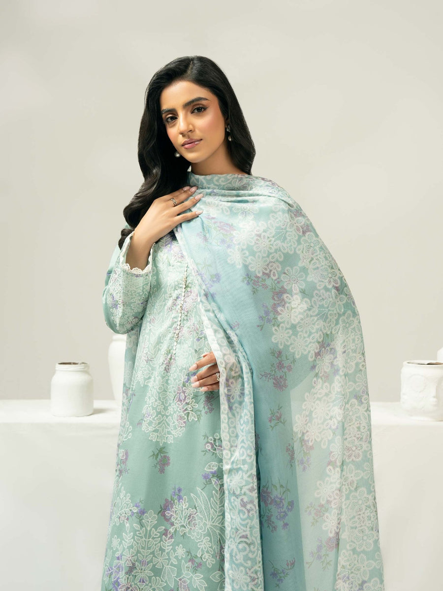 3 Piece Lawn Suit - Paste Print (Pret) - Pehnaawaa