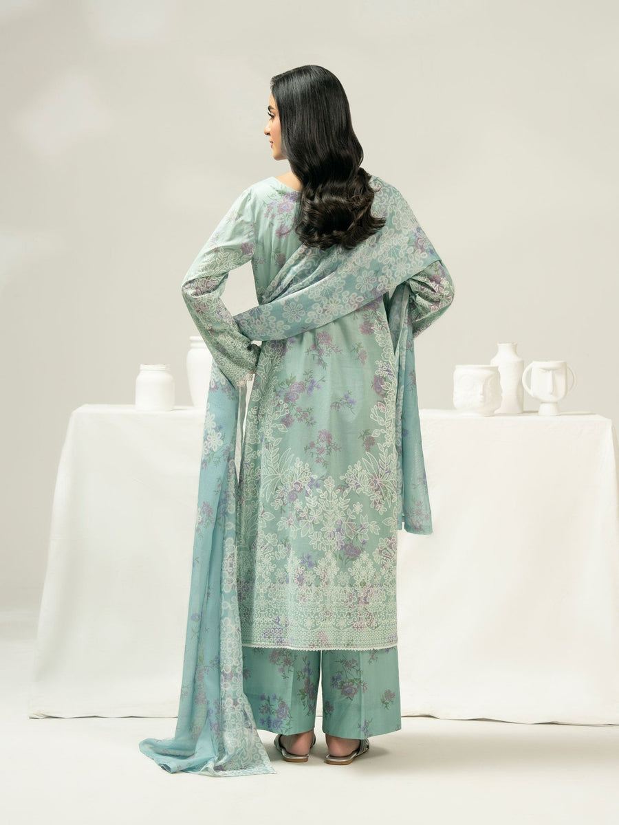 3 Piece Lawn Suit - Paste Print (Pret) - Pehnaawaa
