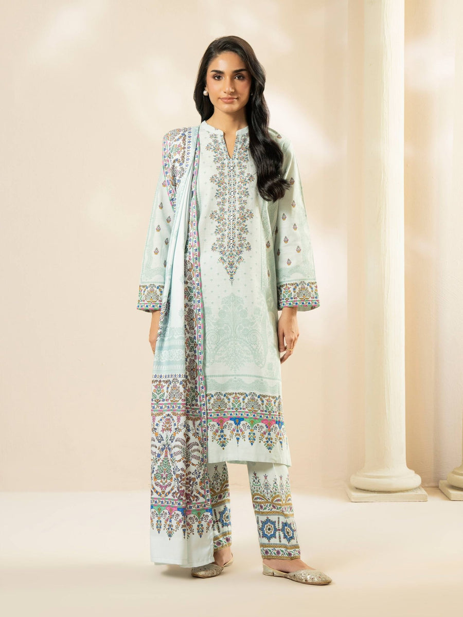 3 - Piece Slub Khaddar Suit (Pret) - Pehnaawaa