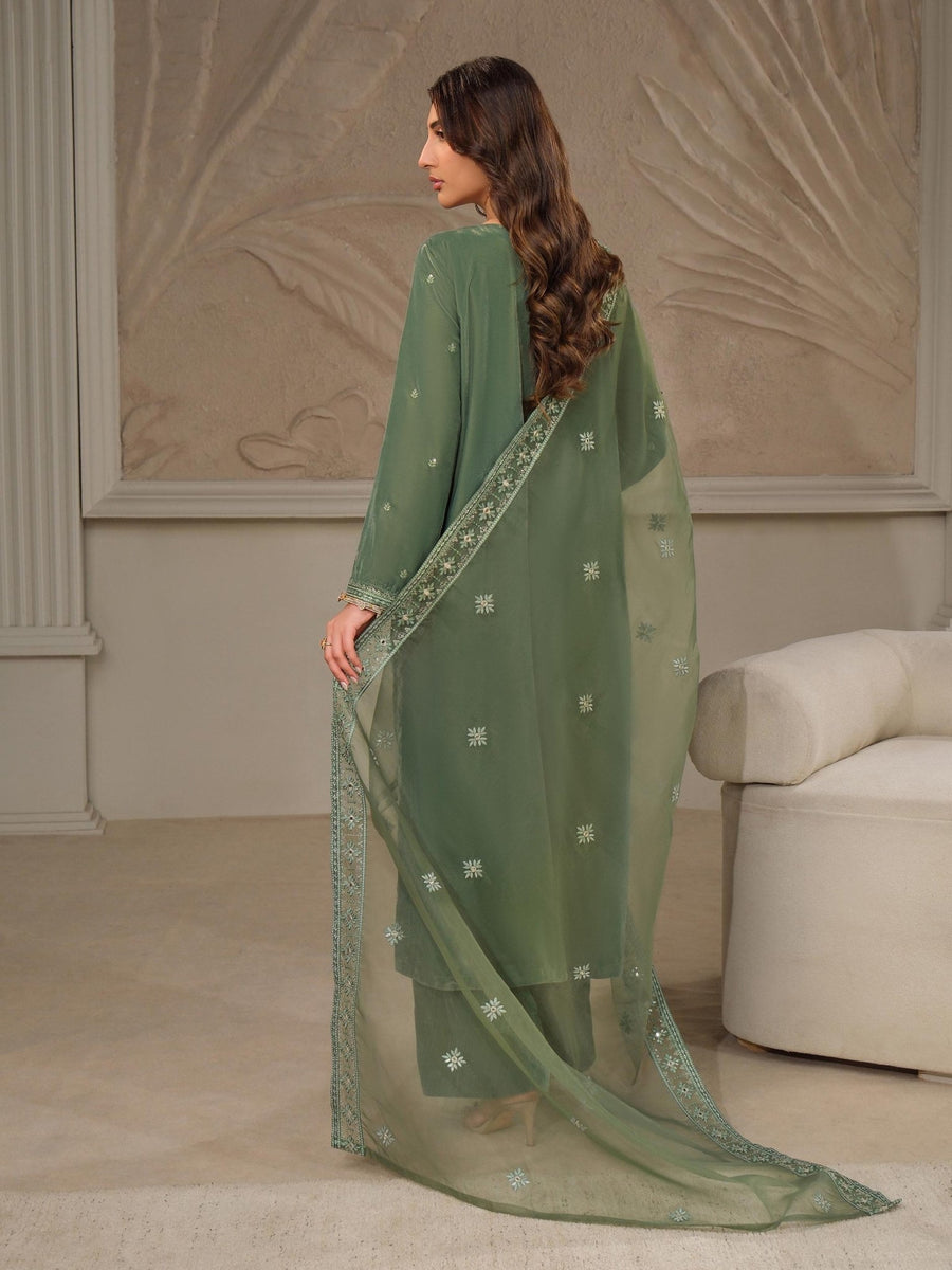3 Piece Velvet Suit - Embroidered (Unstitched) - Pehnaawaa