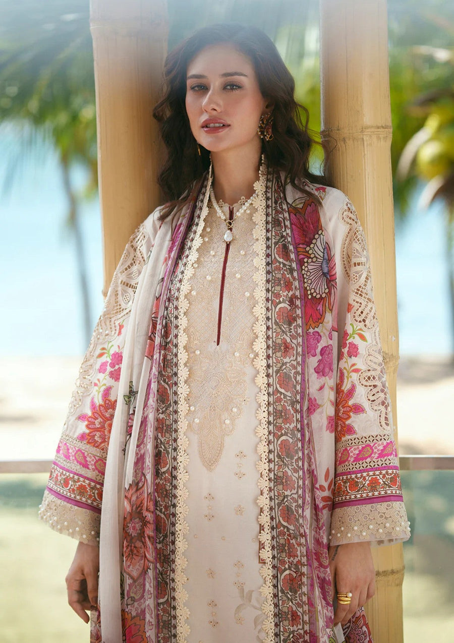 Aira Light Pink Printed Chikankari Lawn Suit with Chiffon Dupatta - Pehnaawaa