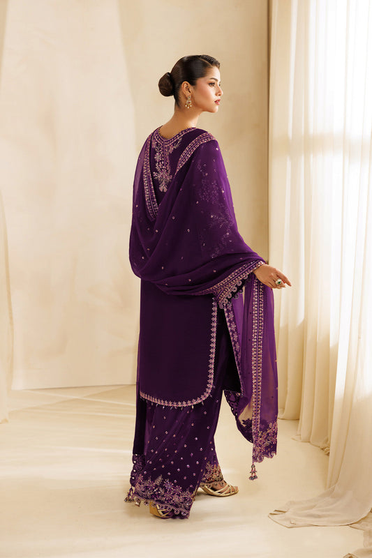 Cascade Embroidered Chiffon 3-Piece Formal Suit
