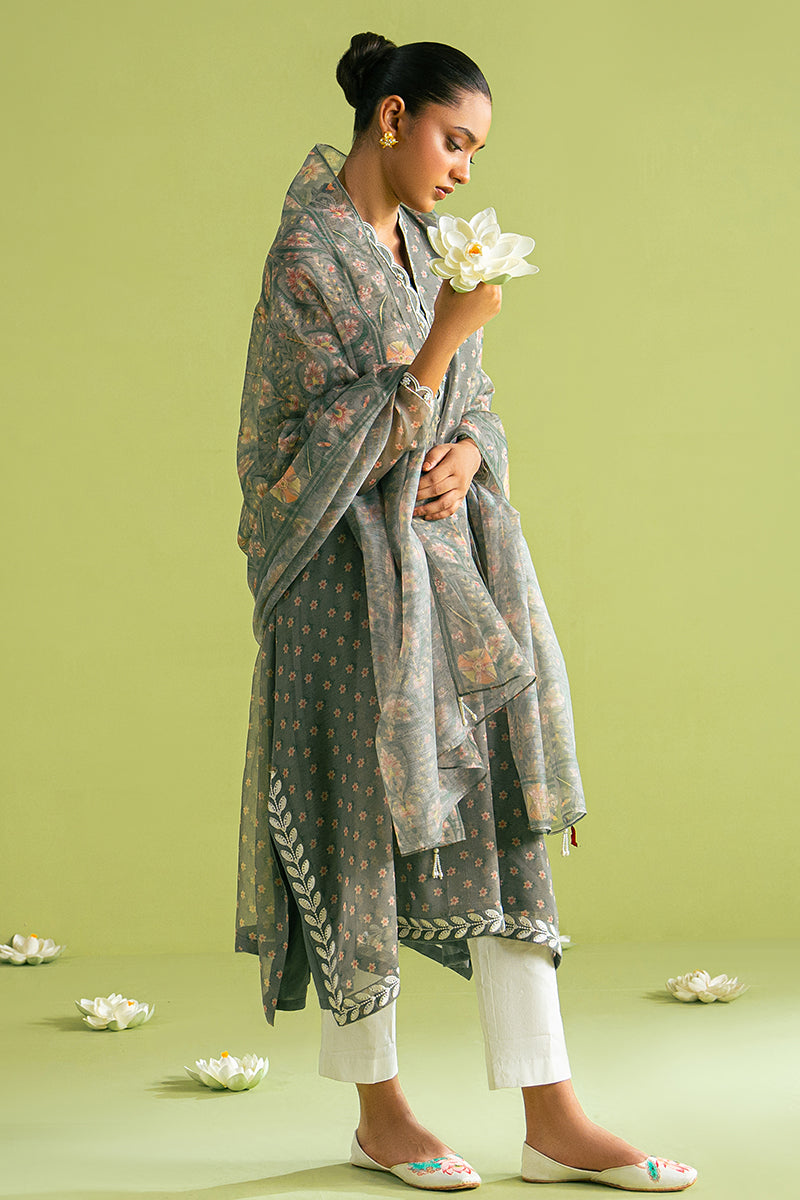FOREST FLORA-2 PC (SHIRT & DUPATTA) - Pehnaawaa