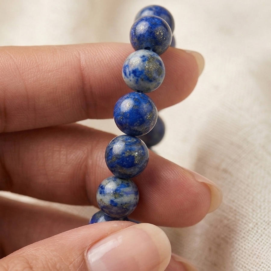 Natural Lapis Lazuli Bracelet – Wisdom, Protection & Inner Power Stone