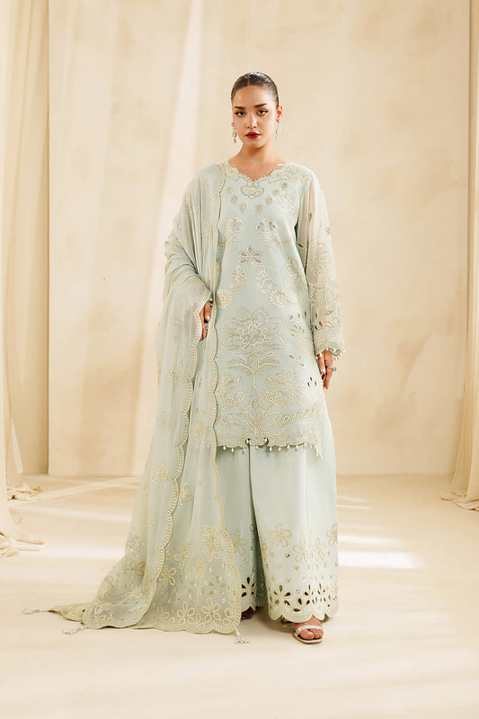 Vanilla Embroidered Chiffon 3-Piece Formal Suit | 2297