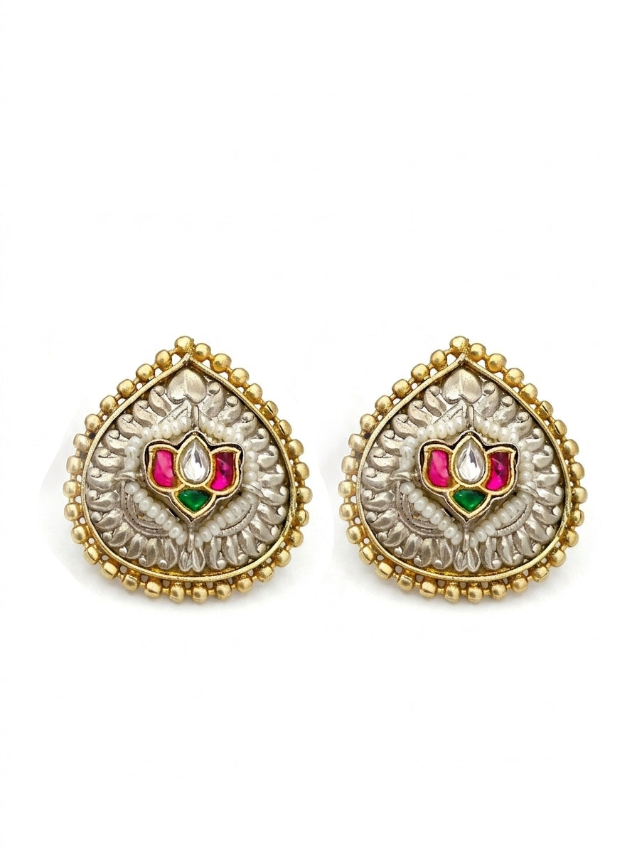 Tanvika Majestic Auric Radiance Timeless Stud Earrings
