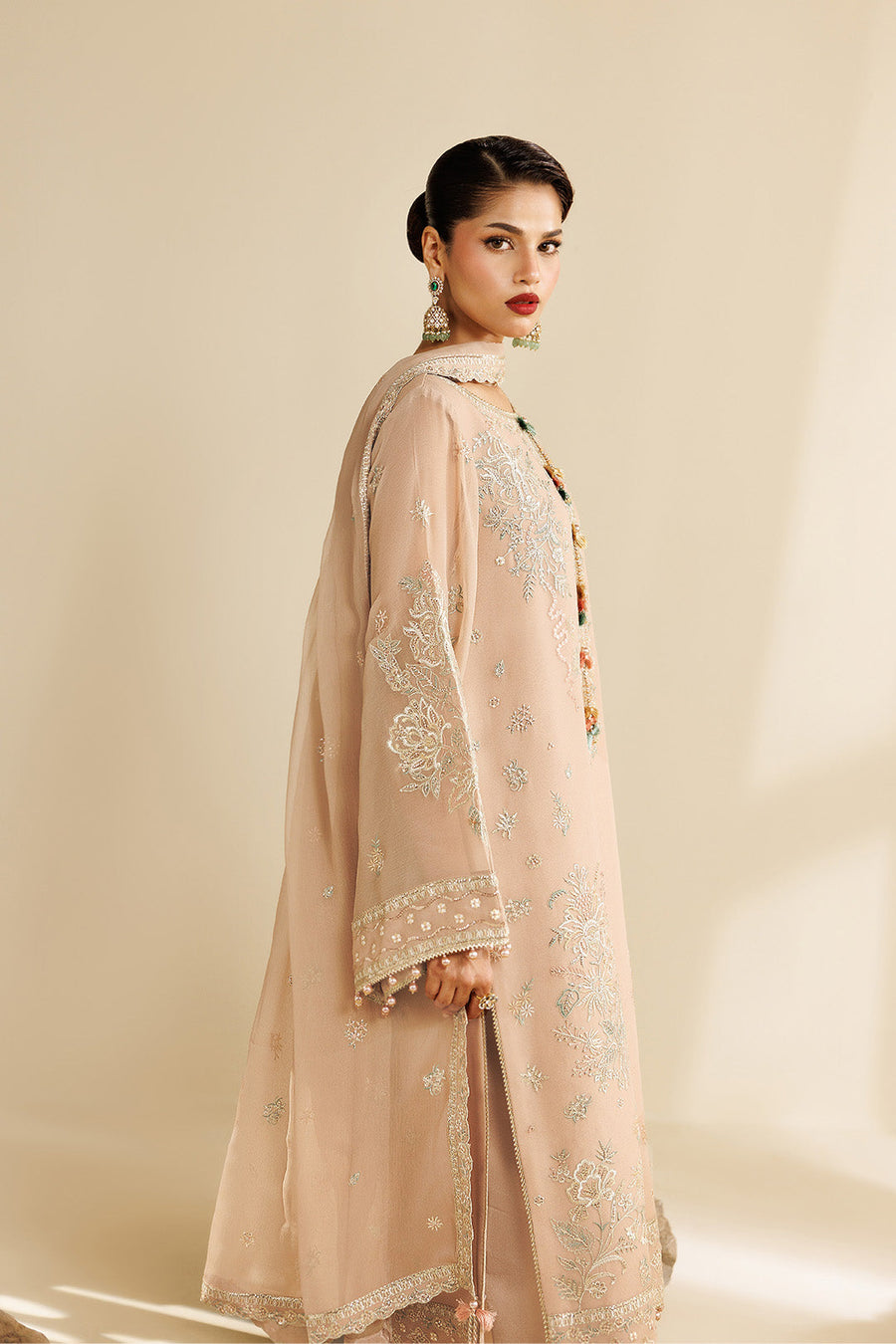 Dune Embroidered Chiffon 3-Piece Formal Suit | 2288