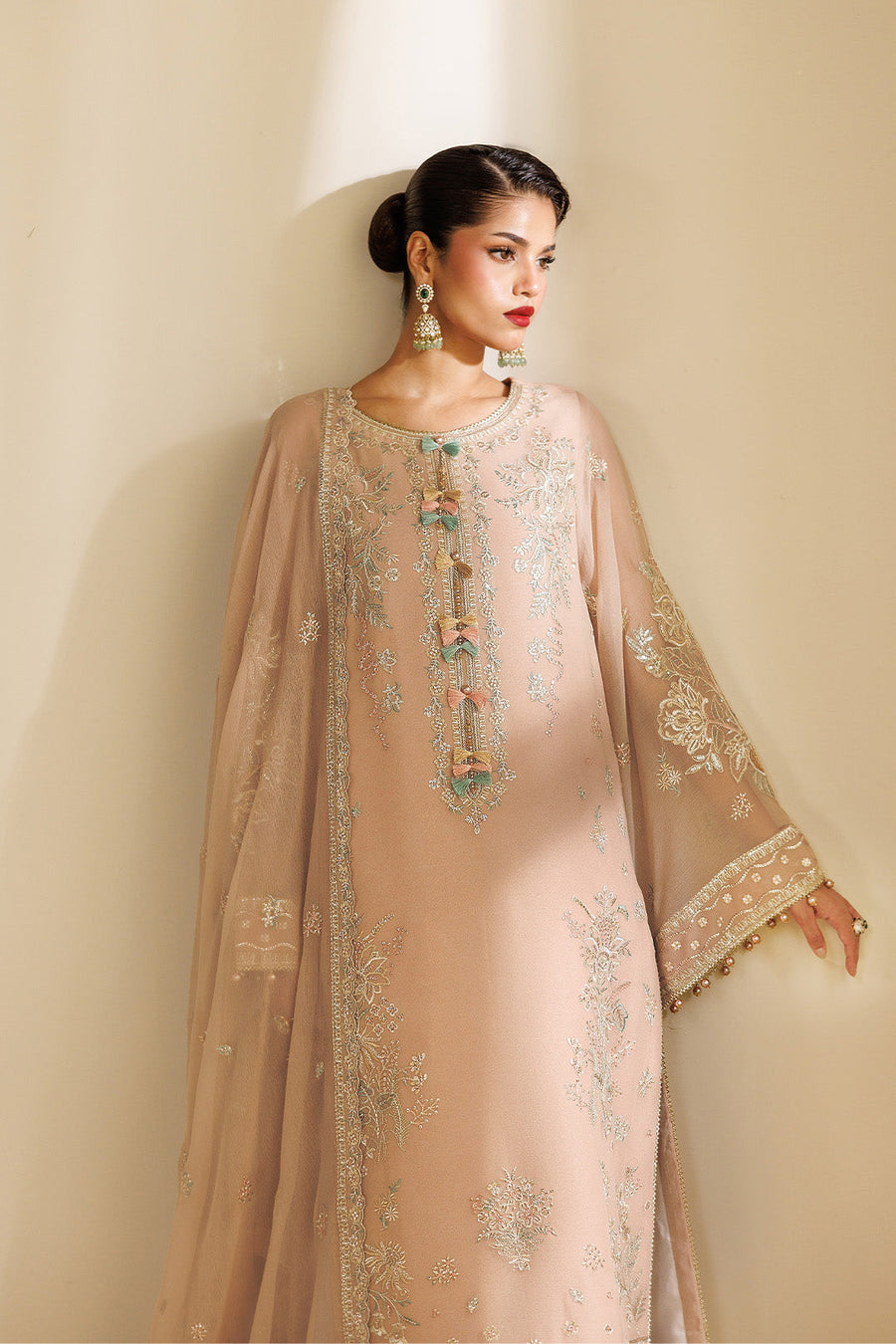 Dune Embroidered Chiffon 3-Piece Formal Suit | 2288