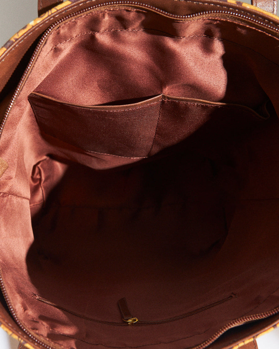 Floral Print Vegan Leather Tote