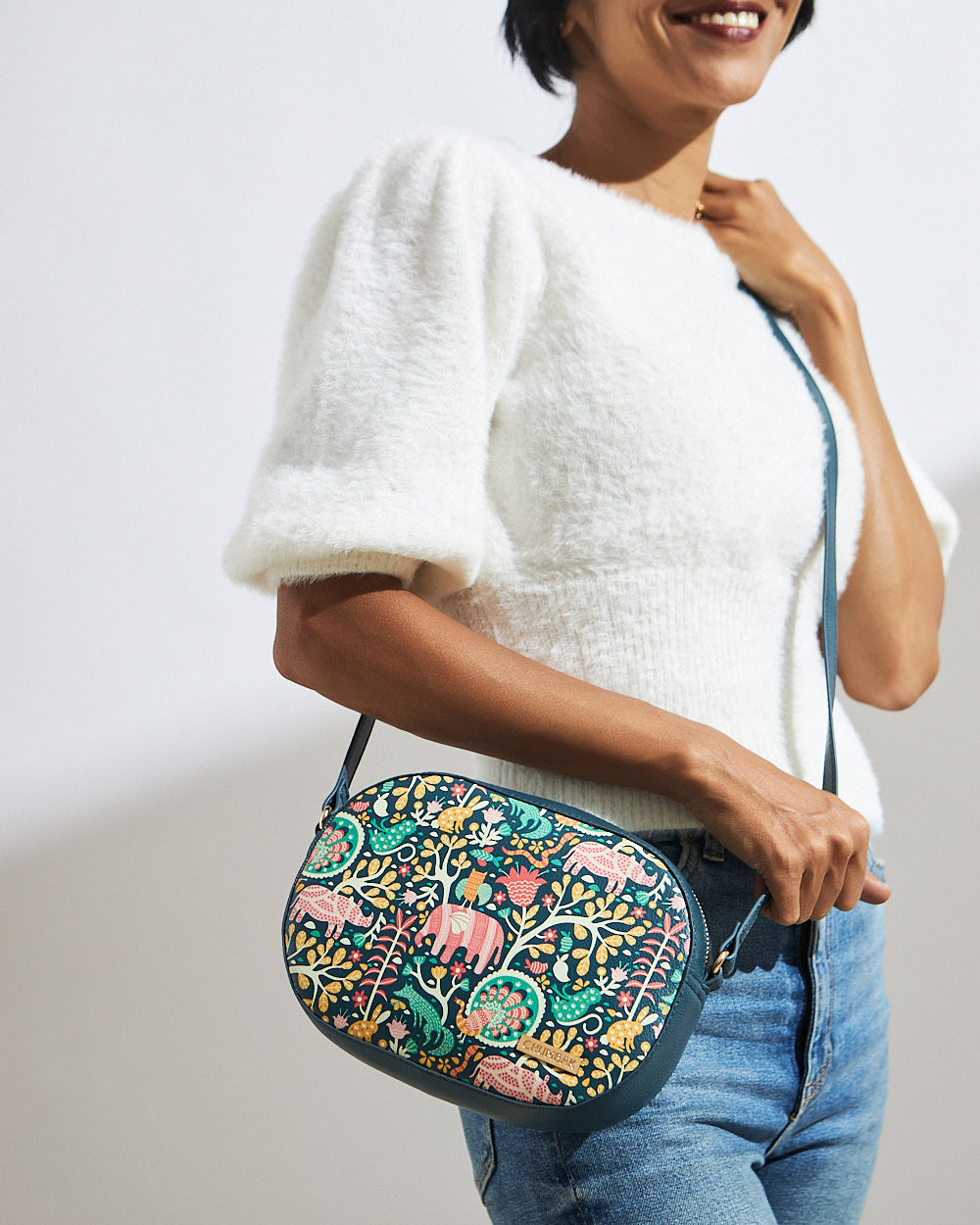 Sundarban Inspired Embroidered Sling Bag