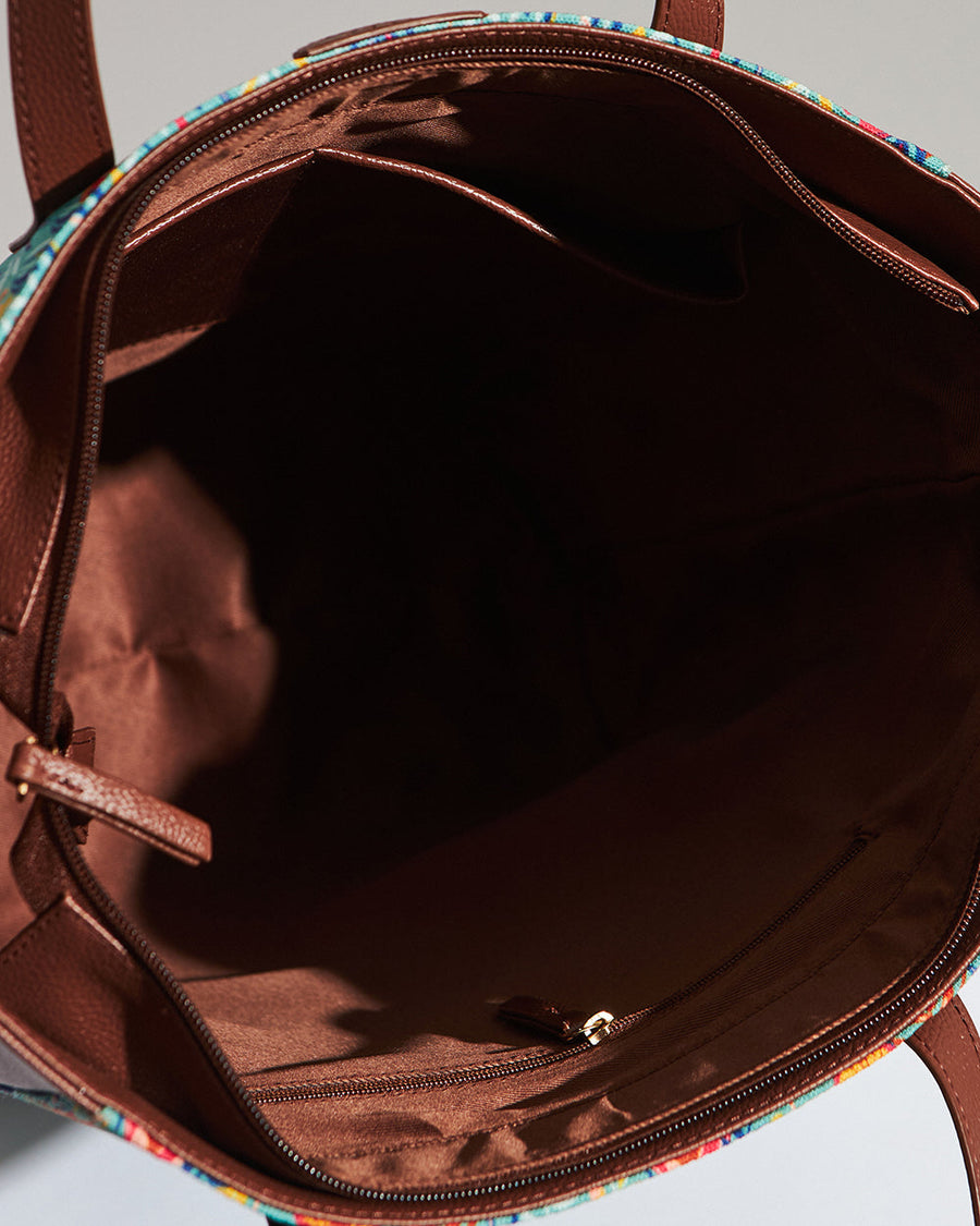 Floral Print Vegan Leather Tote