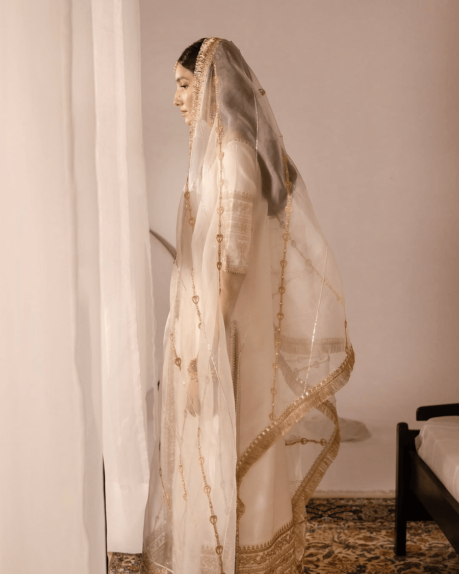 White Gold – Luxury Embroidered Suit for Women