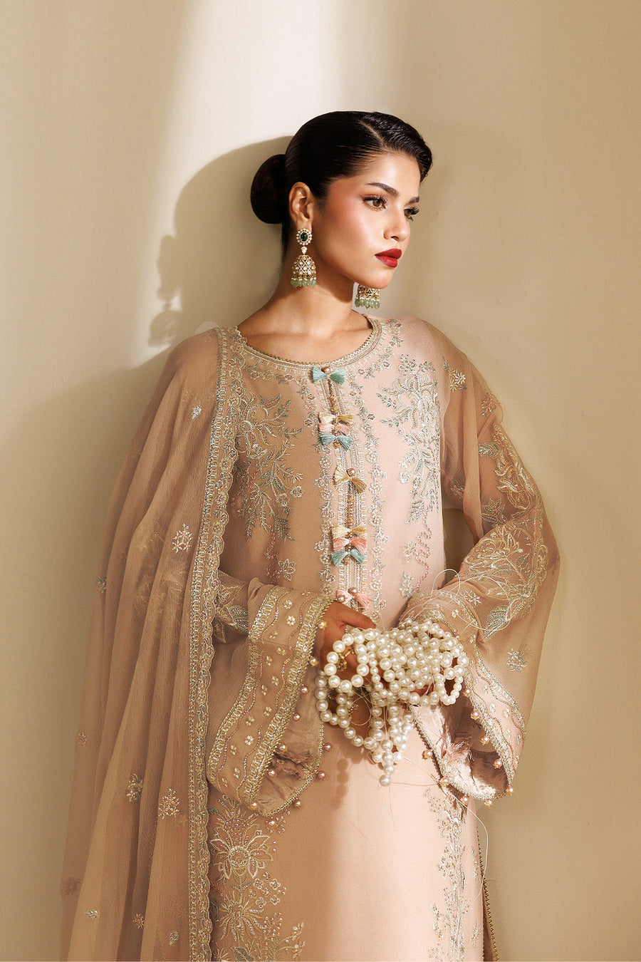 Dune Embroidered Chiffon 3-Piece Formal Suit | 2288