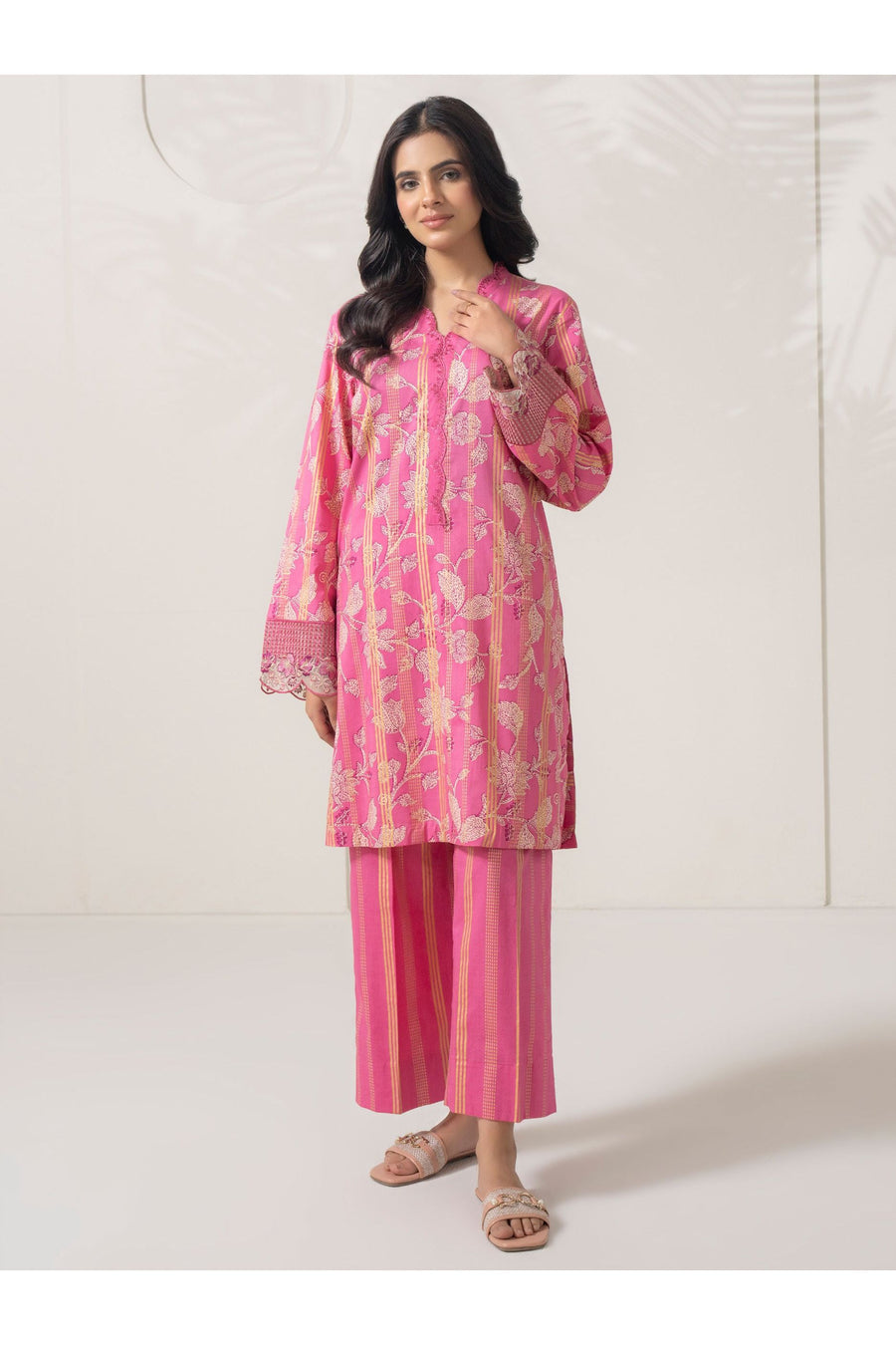 Embroidered Satin 2 Piece Suit Set for You