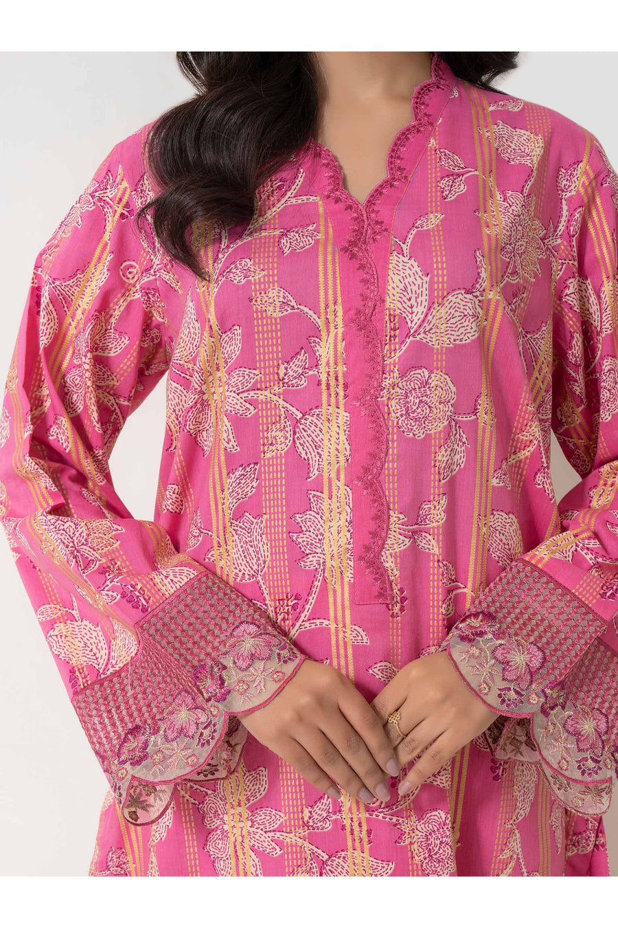 Embroidered Satin 2 Piece Suit Set for You