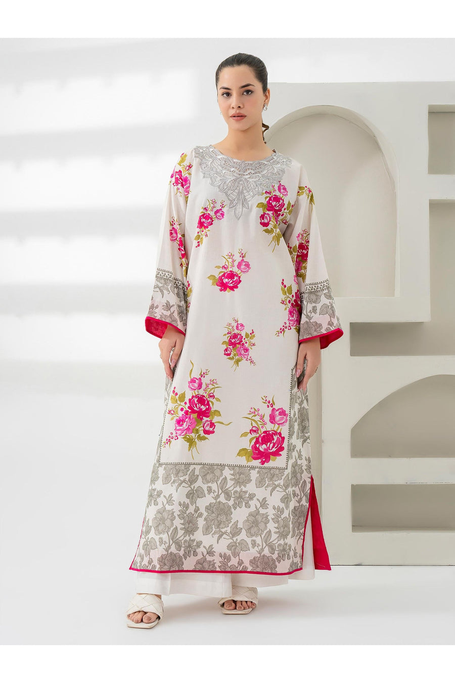 Embroidered Khaddar Shirt for Casual Style