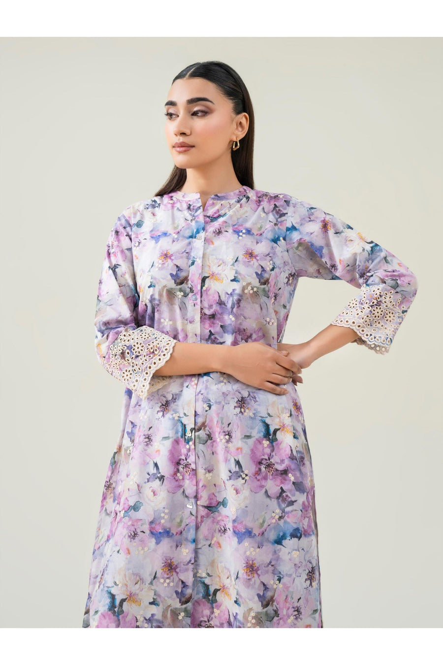 Embroidered Lawn Tunic for Effortless Style