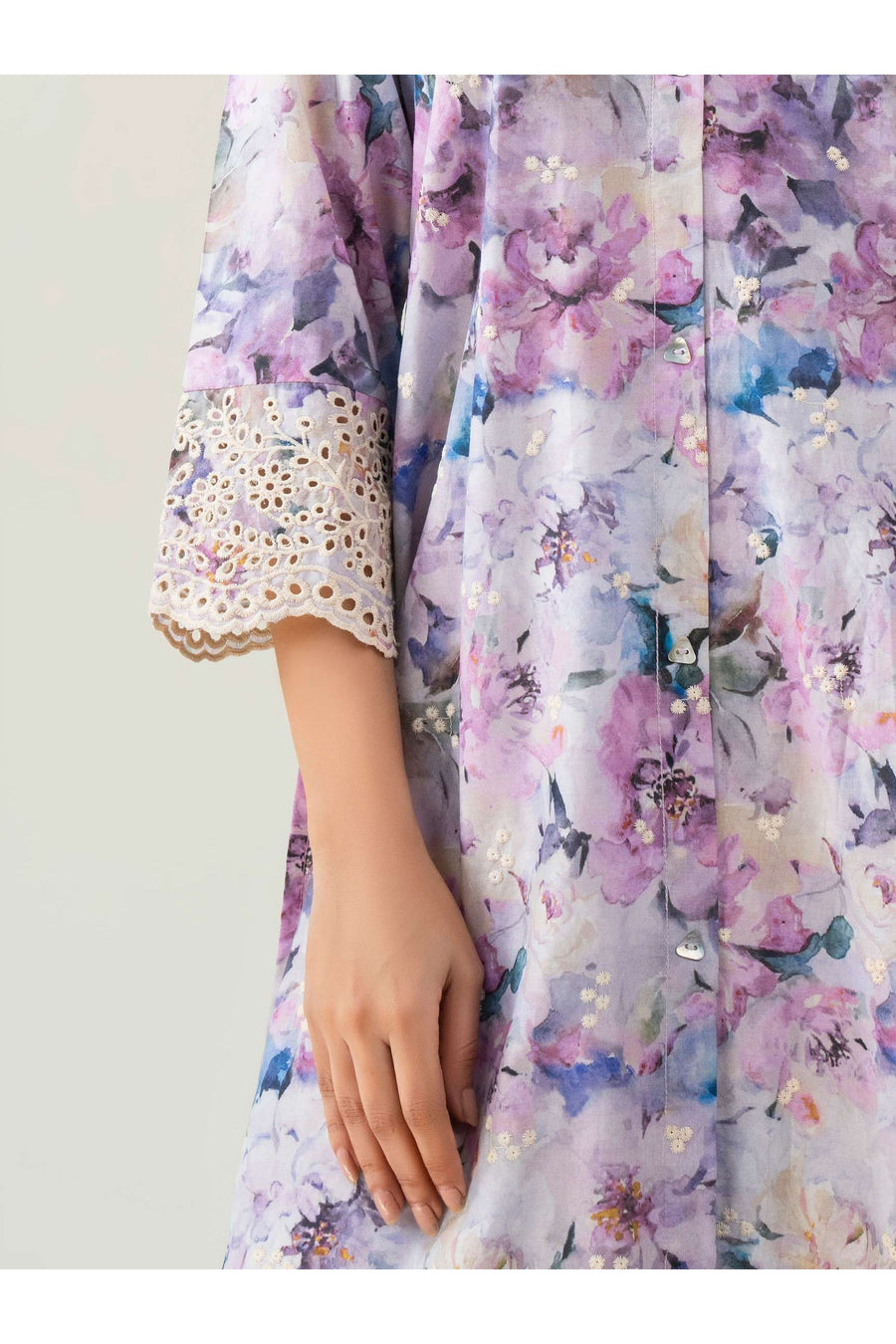 Embroidered Lawn Tunic for Effortless Style