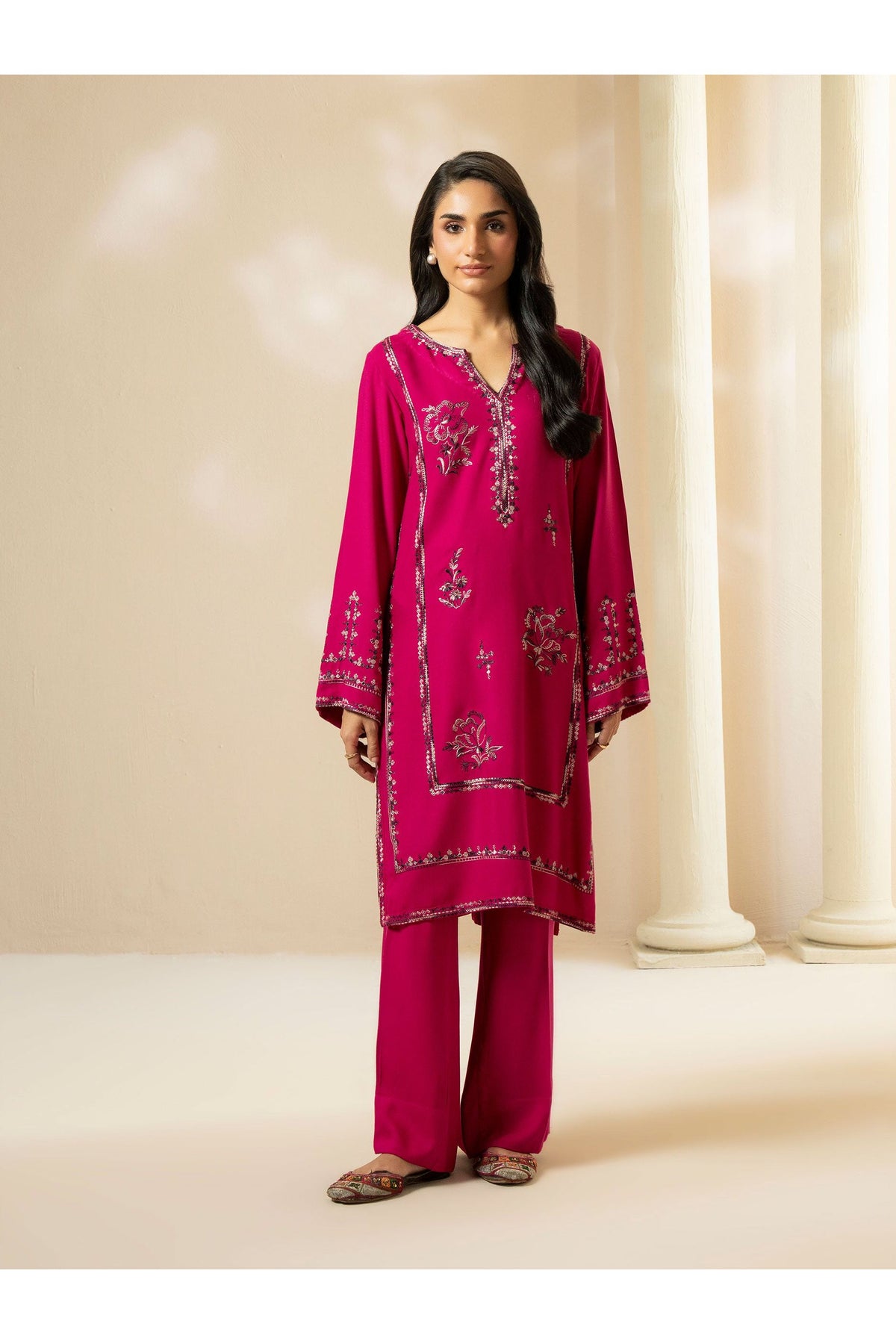 Marina 2-Piece Embroidered Suit | Shirt & Trousers