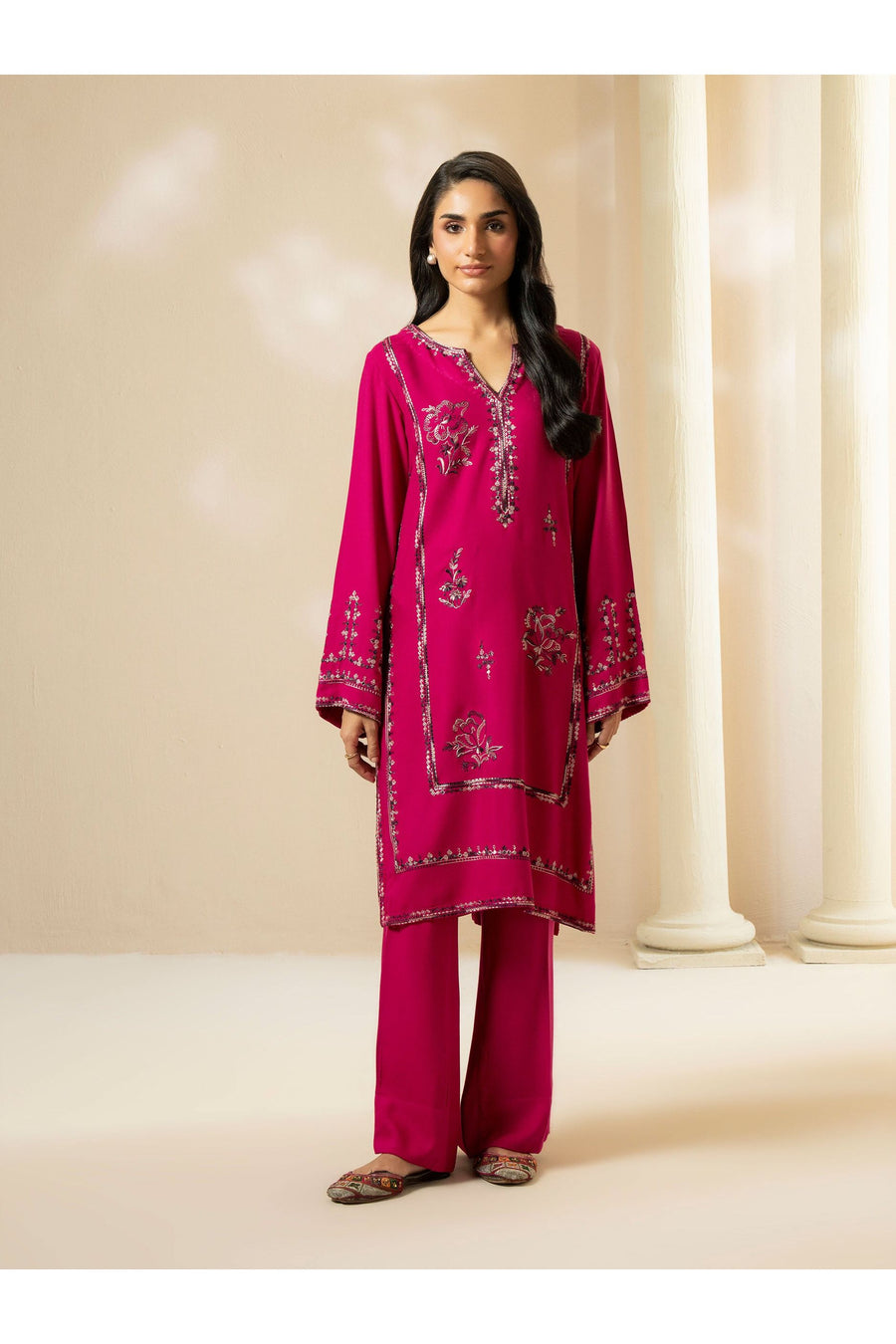 Embroidered Two-Piece Marina Suit Set