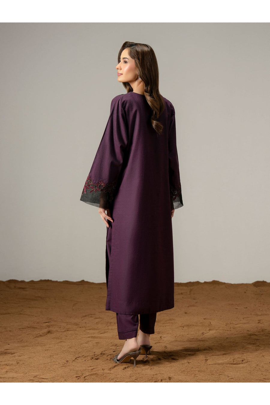 Yarn Dyed 2 Piece Embroidered Suit Set