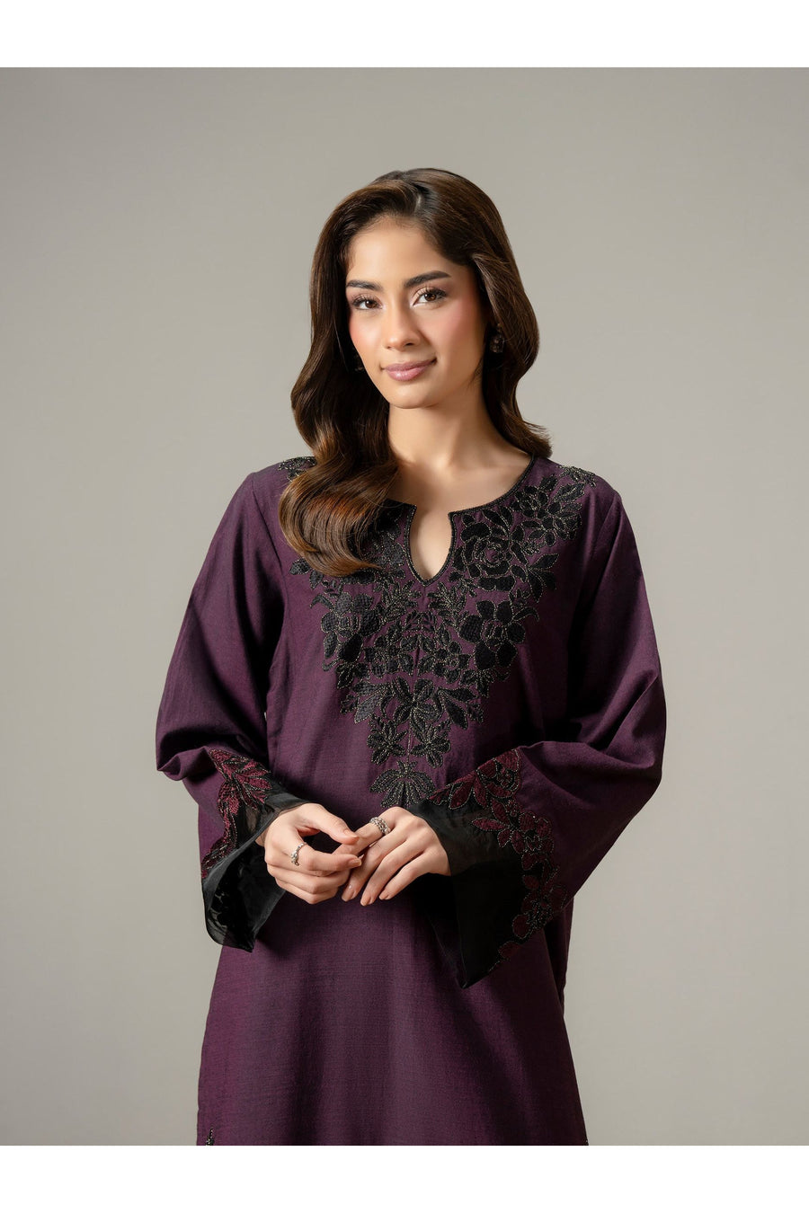 Yarn Dyed 2 Piece Embroidered Suit Set