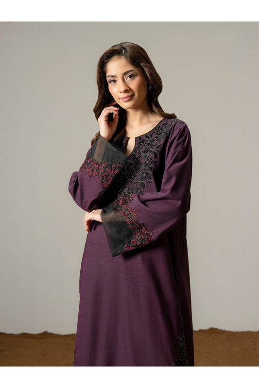Yarn Dyed 2 Piece Embroidered Suit Set
