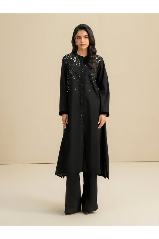 Embroidered Khaddar Shirt for Everyday Style