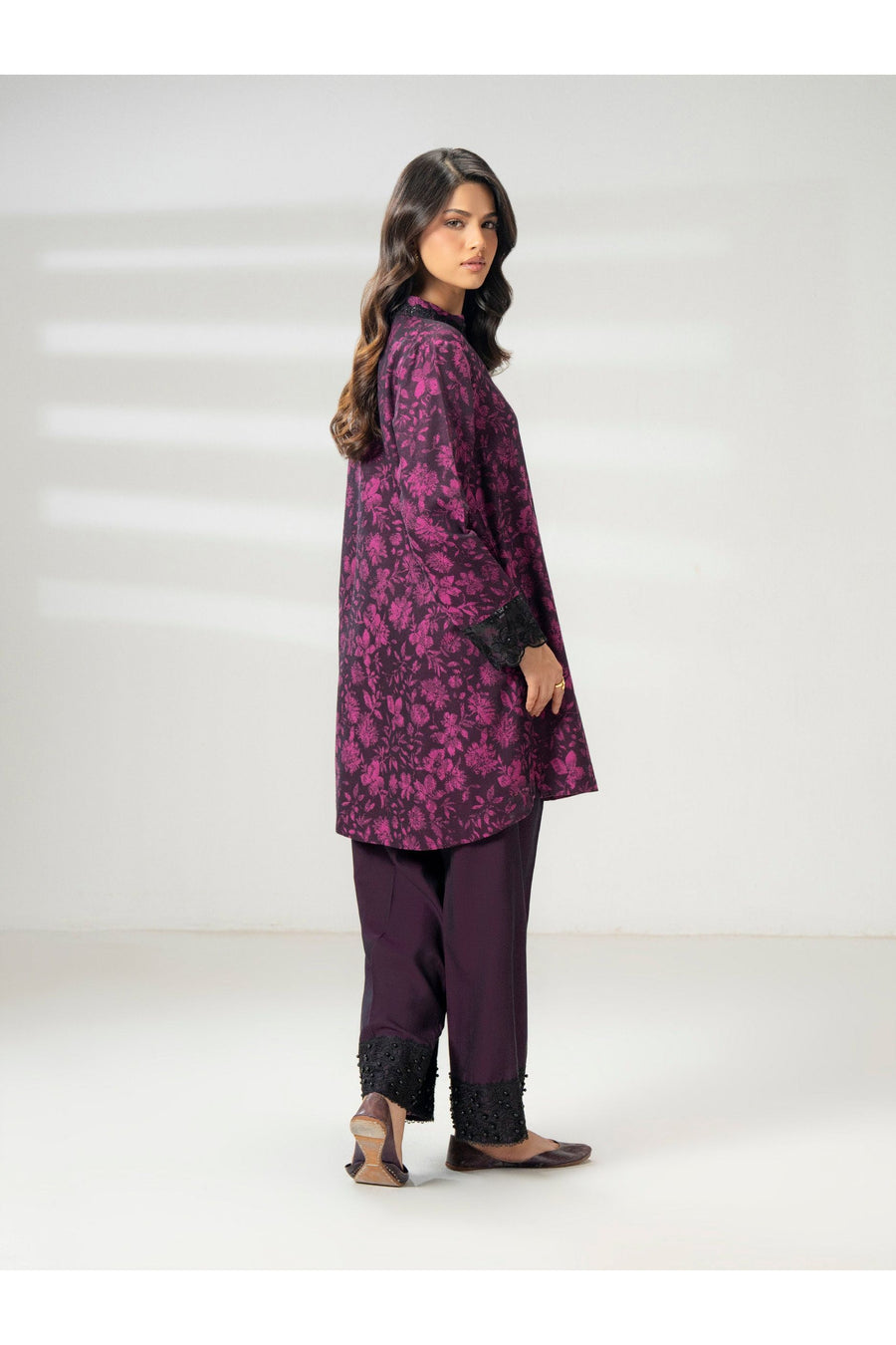 Embroidered 2 Piece Jacquard Suit Set