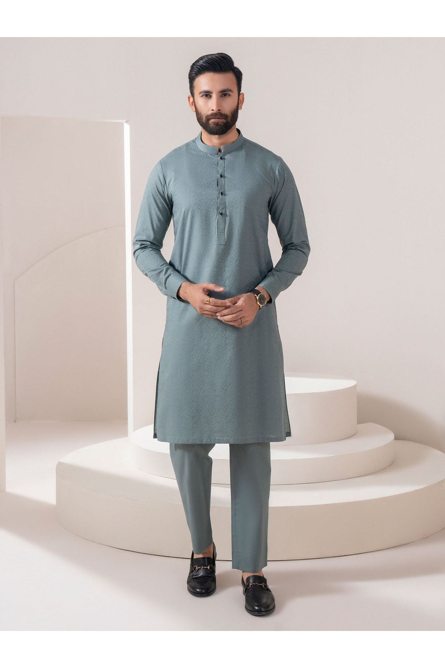 Elegant Self Jacquard Suit For Men Exquisite Classic Craftsmanship