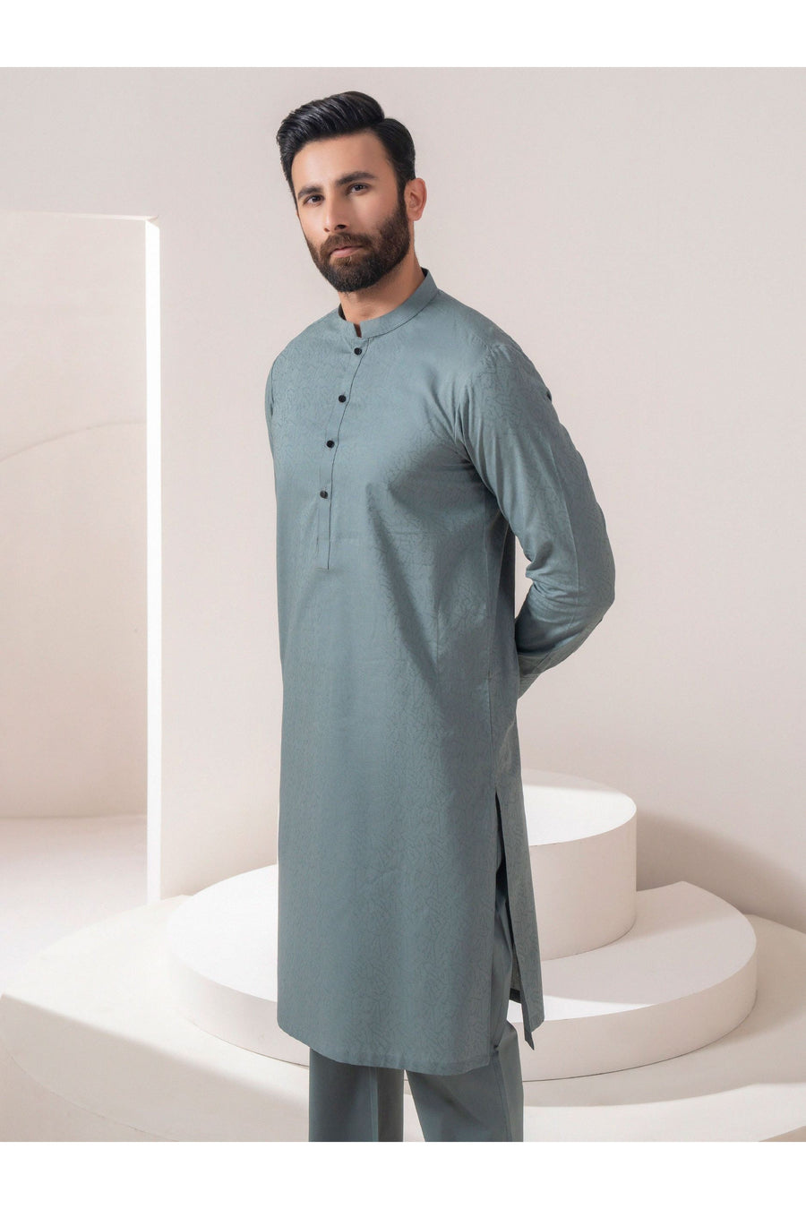 Elegant Self Jacquard Suit For Men Exquisite Classic Craftsmanship