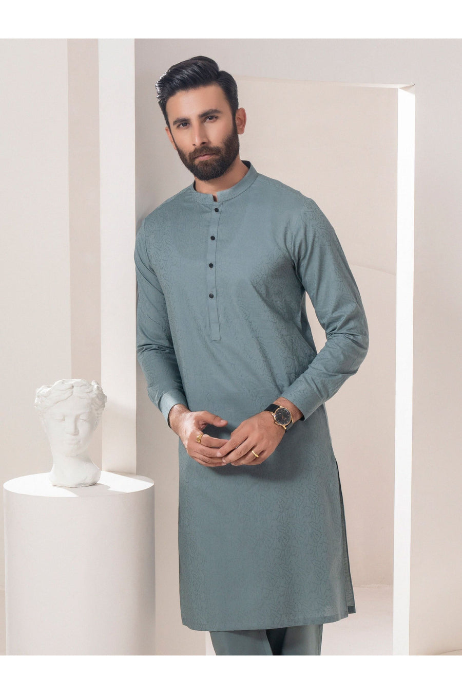 Elegant Self Jacquard Suit For Men Exquisite Classic Craftsmanship